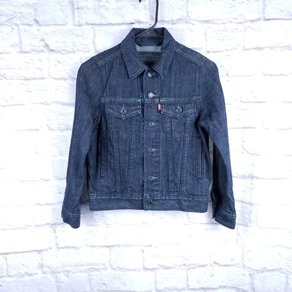Levi's denim jeans trucker jacket small dark wash